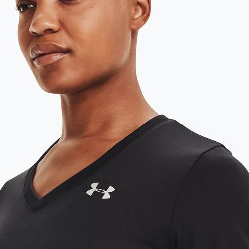 Dámské sportovní tričko Under Armour Tech SSV - Solid černo-stříbrné 1255839