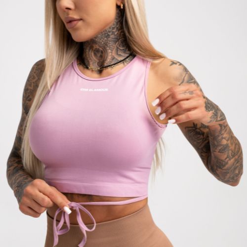 Dámský top vázací Gym Glamour Pink 442