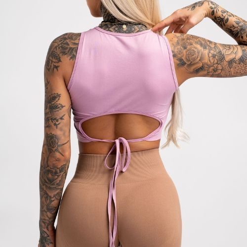Dámský top vázací Gym Glamour Pink 442
