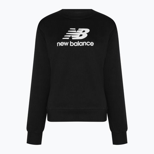 Bluza treningowa damska New Balance Essentials Stacked Logo French Terry Hoodie černá NBWT31533