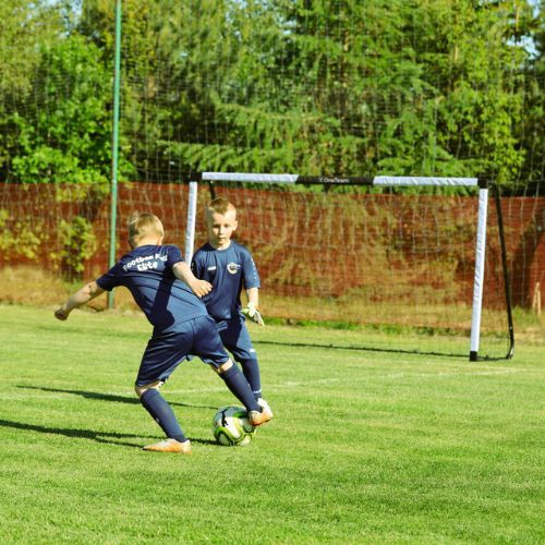 Fotbalová branka OneTeam One 300 x 160 cm z pozinkované oceli bílá/černá