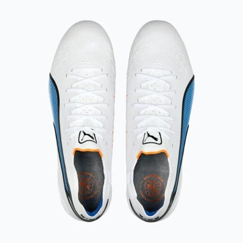 Pánské kopačky PUMA King Ultimate MXSG puma white/puma black/blue glimmer/ultra orange