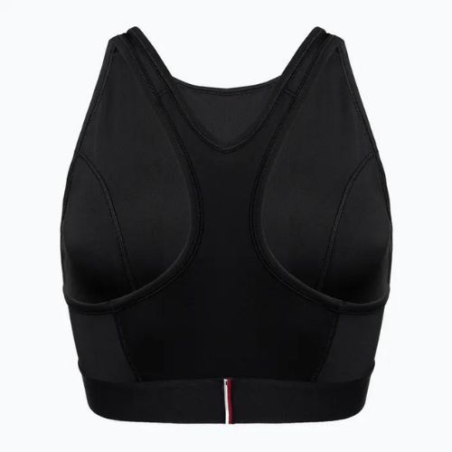 Tommy Hilfiger Mid Intensity High Neck Core černá fitness podprsenka