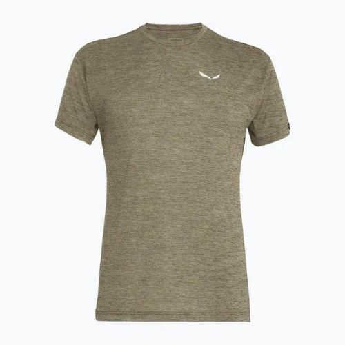 Salewa Puez Melange Dry pánské trekingové tričko dark olive melange