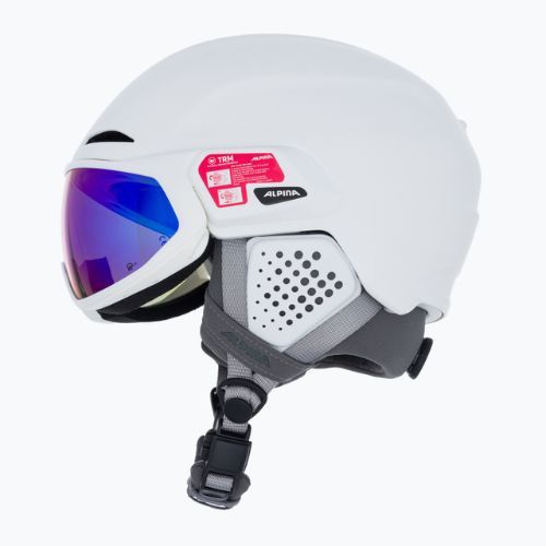 Lyžařská helma Alpina Alto Q-Lite white matt/blue revo