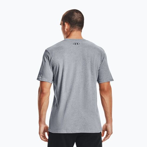 Pánské tréninkové tričko Under Armour Sportstyle Left Chest SS steel light heather/black