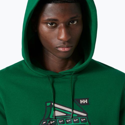 Pánská trekingová mikina Helly Hansen F2F Organic Cotton Hoodie malachite
