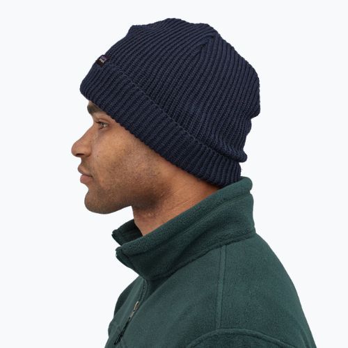 Zimní čepice Patagonia Fishermans Rolled Beanie navy blue