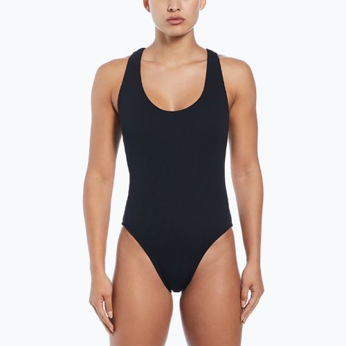 Jednodílné plavky Nike Elevated Essential Pucker Crossback black