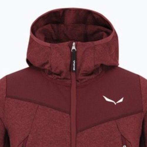 Dětská treková mikina Salewa Agner Melange PL FZ Hoody syrah