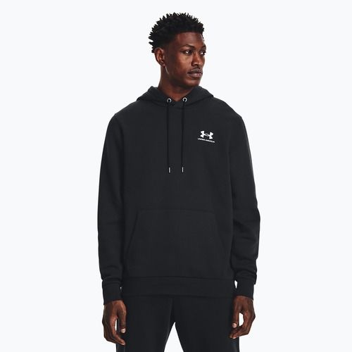 Pánská mikina Under Armour Essential Fleece Hoodie black/white