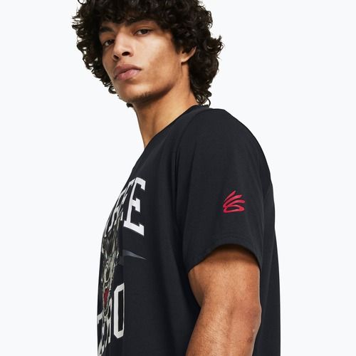 Pánské basketbalové tričko  Under Armour Curry Young Wolf Tee black/mod gray
