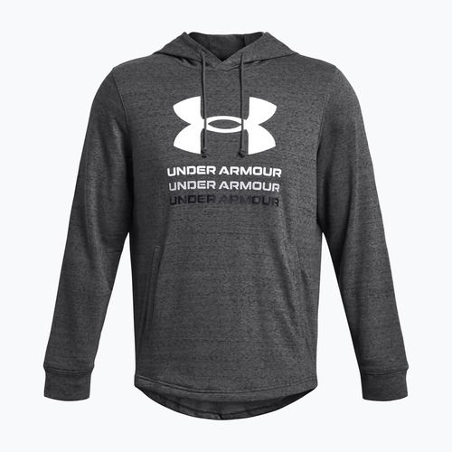 Pánská mikina Under Armour Rival Terry Graphic Hood castlerock/black