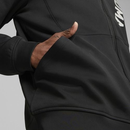 Pánská mikina PUMA Fit Double Knit FZ Hoodie puma black