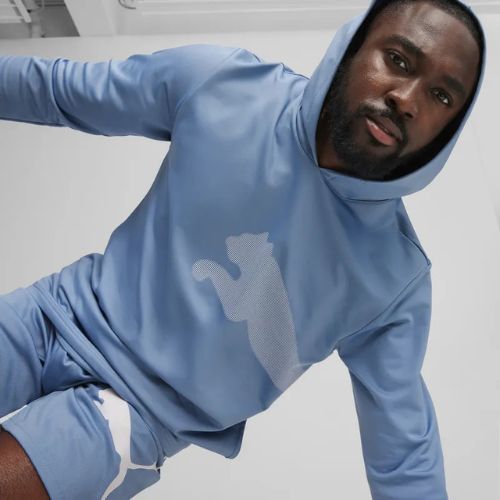 Pánská  mikina PUMA Train All Day Big Cat Hoodie zen blue