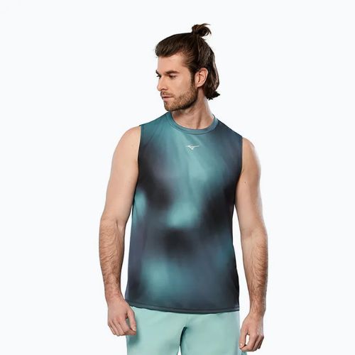Pánské běžecké tílko tank top Mizuno Core Graphic aquifer