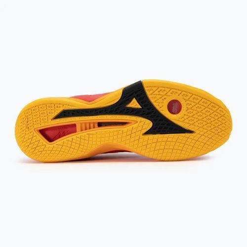 Pánské házenkářské boty Mizuno Wave Stealth Neo radiant red/white/carrot curl