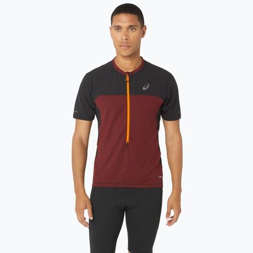Pánské běžecké tričko ASICS Fujitrail antique red/performance black