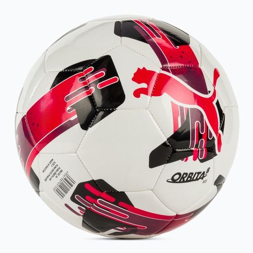 Fotbalový míč PUMA Orbita 6 MS puma white/puma red velikost 3