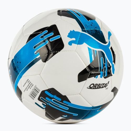 Fotbalový míč PUMA Orbita 6 MS puma white/ignite blue velikost 3
