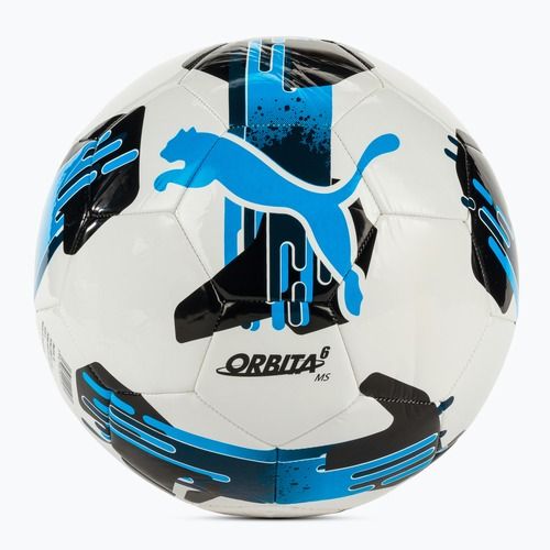 Fotbalový míč PUMA Orbita 6 MS puma white/ignite blue velikost 5