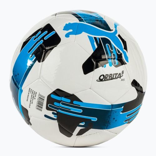 Fotbalový míč PUMA Orbita 6 MS puma white/ignite blue velikost 5