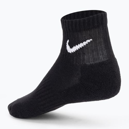 Nike Everyday Cushioned Kotníkové ponožky 3 páry černá/bílá