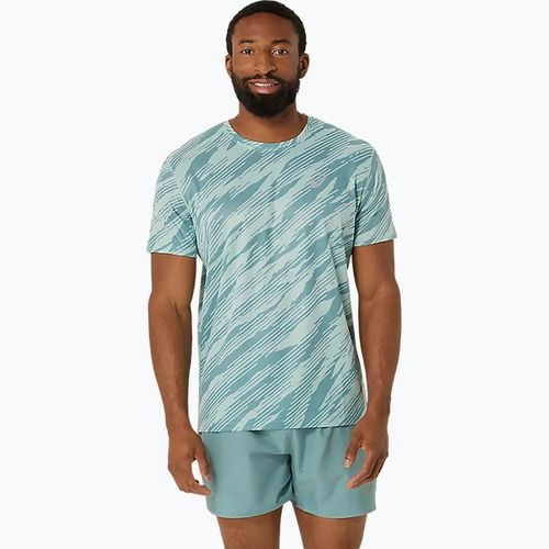 Pánské běžecké tričko ASICS All Over Print Top light celadon/celadon