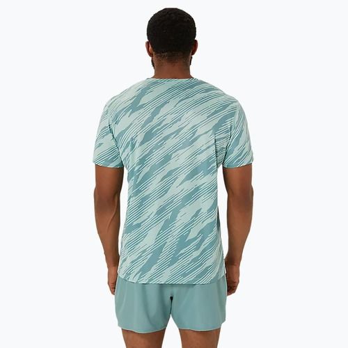 Pánské běžecké tričko ASICS All Over Print Top light celadon/celadon