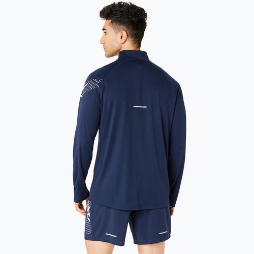Pánské běžecké tričko longsleeve ASICS Icon 1/2 Zip performance blue expanse