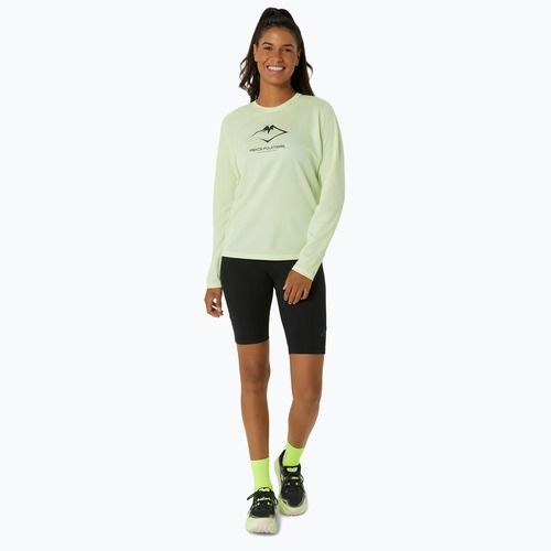 Dámské běžecké tričko longsleeve ASICS Fujitrail Logo cool matcha