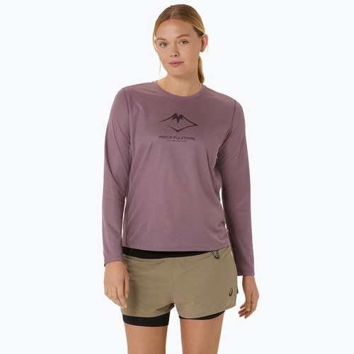 Dámské běžecké tričko longsleeve ASICS Fujitrail Logo dusty mauve