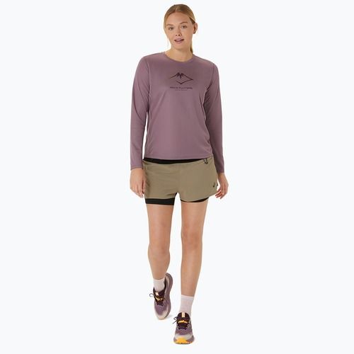 Dámské běžecké tričko longsleeve ASICS Fujitrail Logo dusty mauve