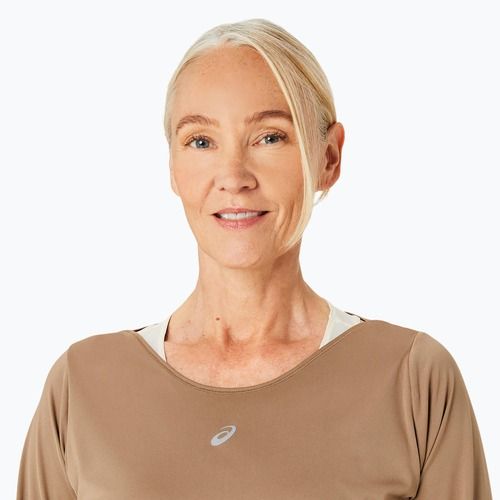 Dámský běžecký top longsleeve + tílko ASICS Nagino Run pepper/oatmeal