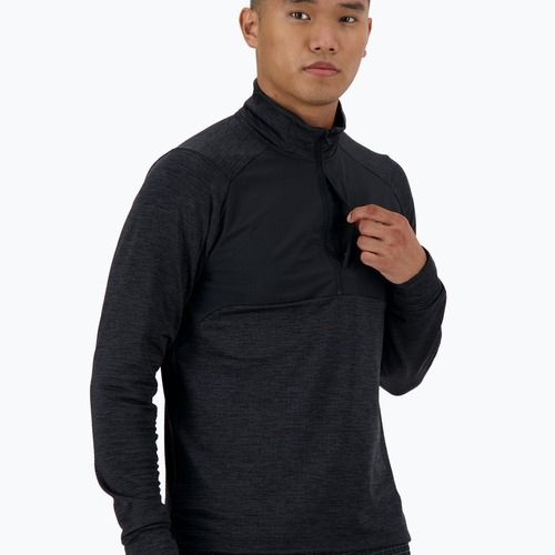 Pánské běžecké tričko Longsleeve New Balance Athletics Heat Grid 1/2 Zip black