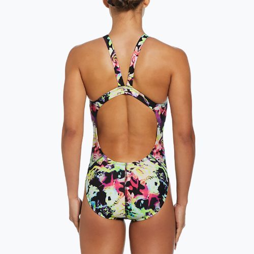 Dámské jednodílné plavky Nike Hydrastrong Multi Print Fastback rainbow
