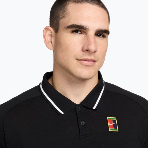 Pánské tenisové tričko Nike Court Heritage Polo black/white