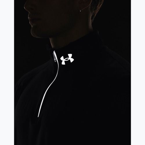 Pánské běžecké tričko longsleeve Under Armour Launch Pro 1/4 Zip black/black/reflective