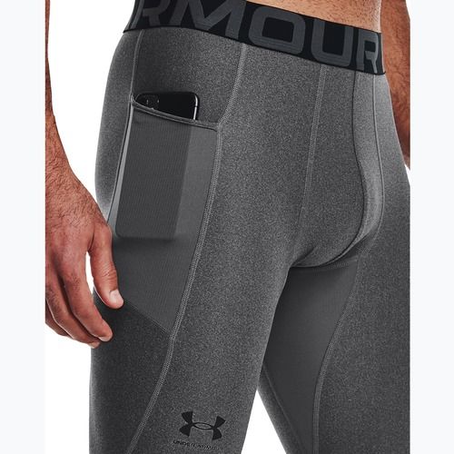 Pánské fitness  legíny Under Armour HeatGear carbon heather/black
