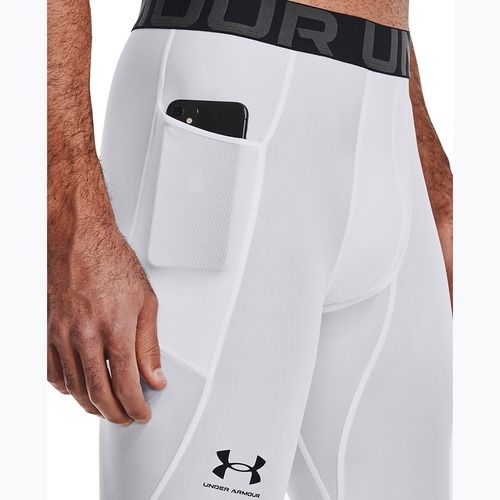 Pánské fitness legíny Under Armour HeatGear white/black