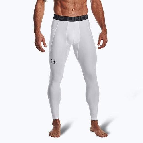 Pánské fitness legíny Under Armour HeatGear white/black