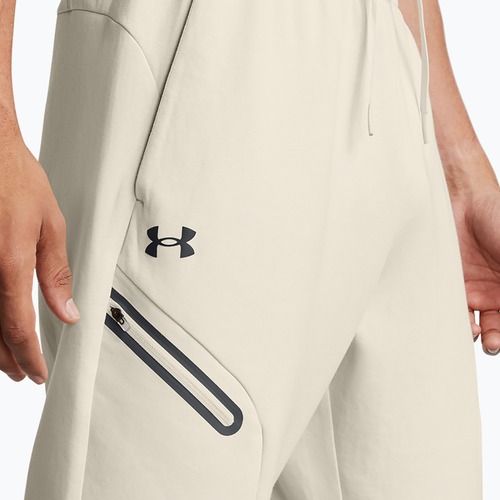Pánské kalhoty  Under Armour Unstoppable Fleece summit white/black