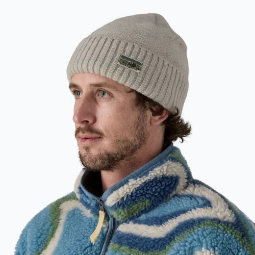 Zimní čepice Patagonia Brodeo Beanie og legacy label/crisp grey