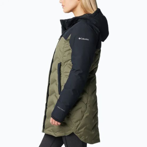 Dámský péřový kabát Columbia Mountain Croo III Mid stone green/black