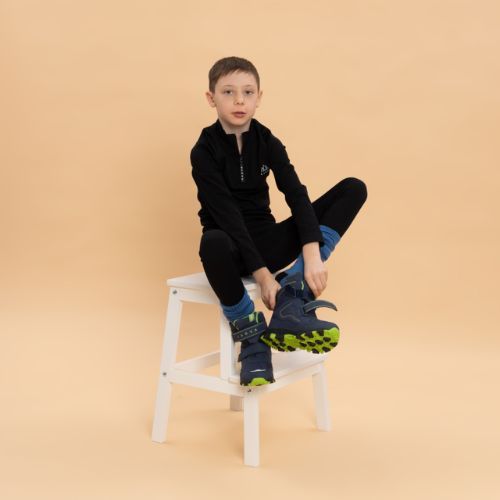 Dětské sněhule KADVA Snowey Mid WaterProof modro/zelené