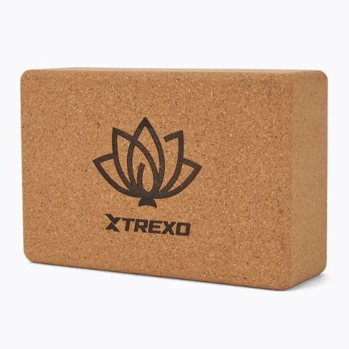 Kostka na jógu XTREXO korkowa TXO-B4Z077-NC natural