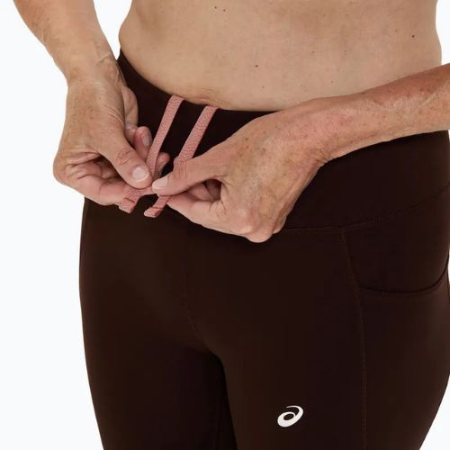 Dámské běžecké legíny ASICS Nagino Run Adjustable Tight coffee