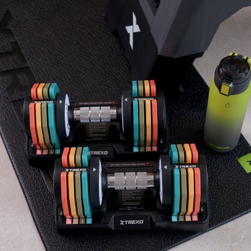 Nastavitelná sada činek XTREXO 2 x 10 kg multicolor