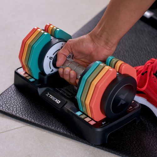 Nastavitelná sada činek XTREXO 2 x 10 kg multicolor