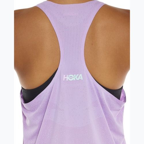 Dámské běžecké tričko HOKA Race Day Singlet aster flower